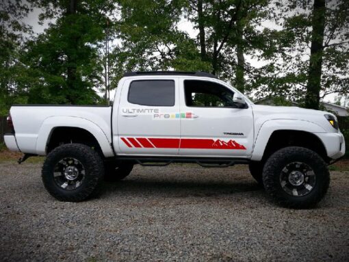2x Decal Sticker Graphic Side Mountain Stripes Toyota Tacoma 2004-2015