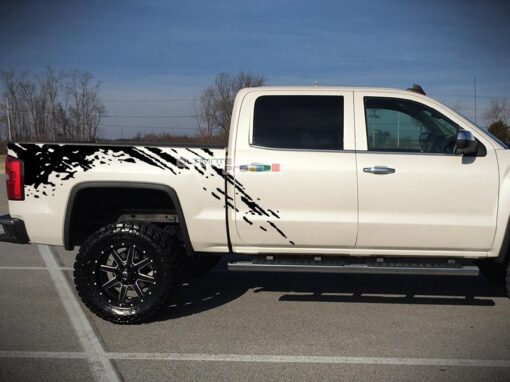 Decal Sticker Graphic Bed Splash Mud Kit GMC Sierra 2014-2017