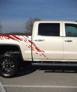 Decal Sticker Graphic Bed Splash Mud Kit GMC Sierra 2014-2017