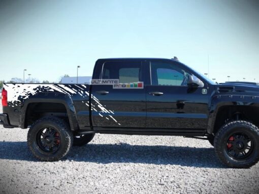 Decal Sticker Graphic Bed Splash Mud Kit GMC Sierra 2014-2017