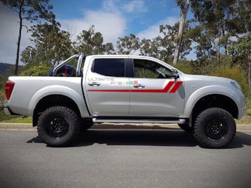 Decal Sticker Graphic Racing Hash Stripes Nissan Navara NP300 D23