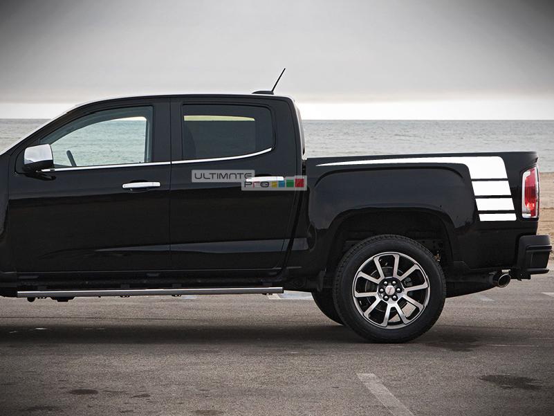 Rear Side Bed Racing Stripes Compatible with Gmc Canyon 4x4 Vinyl Stickers decals Graphics 