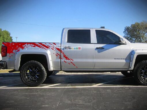 Off-Road Bed Splash Mud Decal Graphic Vinyl Chevrolet Silverado 2014-2017