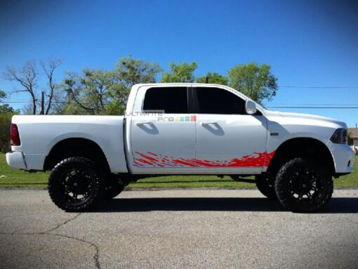 Off-Road Mud Splash Decal Graphic Vinyl Dodge Ram 2009-2017