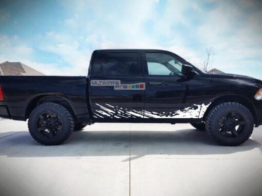 Off-Road Mud Splash Decal Graphic Vinyl Dodge Ram 2009-2017