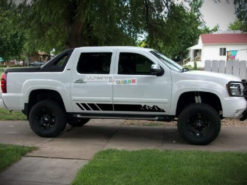 Offroad Mountain Stripes Vinyl Decal Sticker Graphic Chevrolet Avalanche 2007-2013