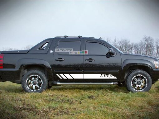 Offroad Mountain Stripes Vinyl Decal Sticker Graphic Chevrolet Avalanche 2007-2013