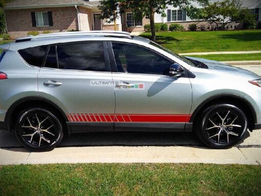 Set of Lower Sport Stripes Decal Sticker Vinyl for Toyota RAV4 2013-2017