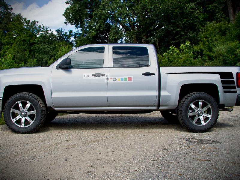 Decal Graphic Sticker Side Sport Stripe Kit Compatible with Chevrolet Silve...