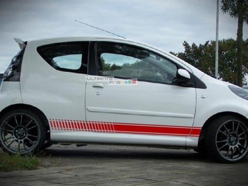 Decal Sticker Vinyl Side Racing Stripes Peugeot 107 2005-2014