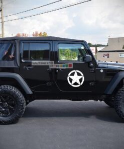 2x Stars Decal Side Distressed Star Sticker Jeep Wrangler RUBICON Jk