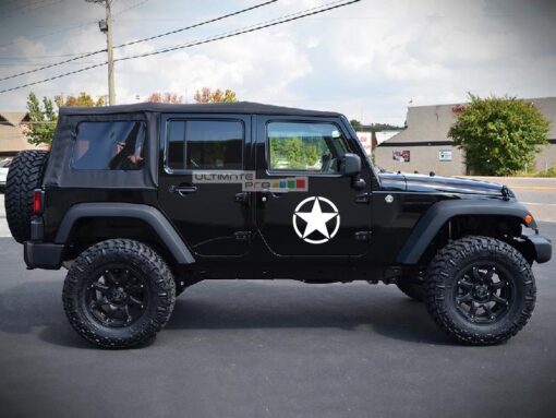 2x Stars Decal Side Star Sticker Jeep Wrangler RUBICON Jk