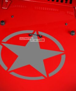 Decal Sticker Vinyl Hood Star Jeep Wrangler JK Unlimited Rubicon Sahara Sport S