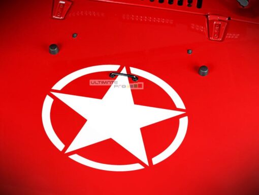 Decal Sticker Vinyl Hood Star Jeep Wrangler JK Unlimited Rubicon Sahara Sport S