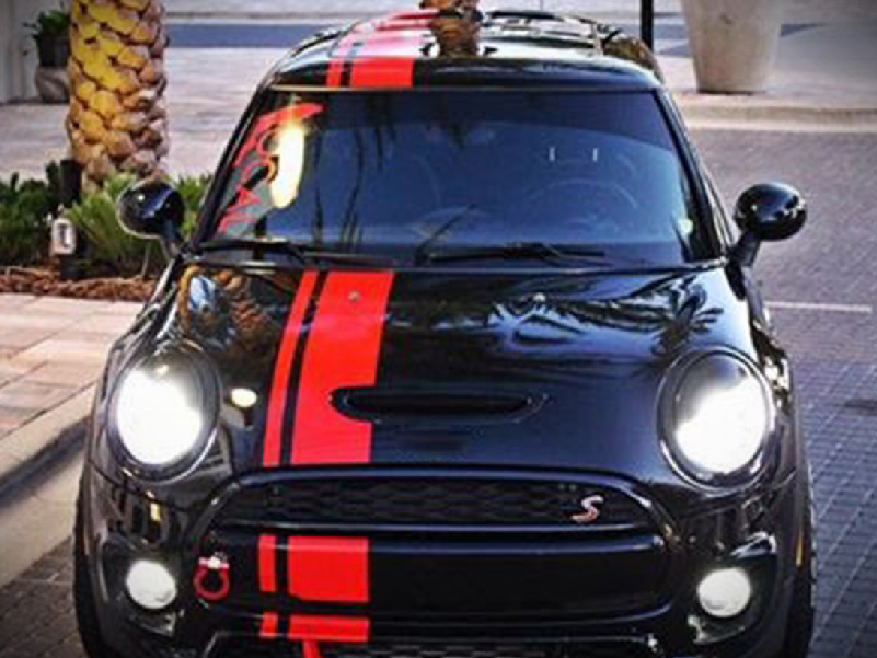 MINI Hardtop 4 Door  Black mini cooper, Mini cooper graphics, Mini cooper  stripes