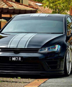 Front to Back Stripe Kit Decal Sticker Graphic Compatible with VW Volkswagen Golf R GTI MK7 2014-2016