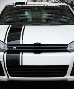 Aufkleber passend für VW Golf GTI R Rennstreifen Racing Stripes Aufkleber  Satz - VWG0024