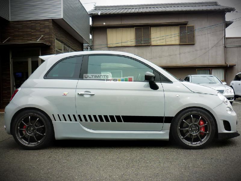 Set of Racing Side Stripes Decal Sticker Graphic Compatible with Fiat 500  Abarth Performance - ultimateprocy