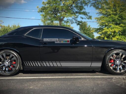 Side Rocker Stripes Decal Sticker Graphic Dodge Challenger RT SRT 2008-2017