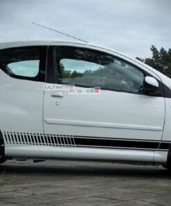 4 Wieldopstickers Logo Peugeot 107 (2005-2014) 56mm – Wielstickers Middenkappen Auto