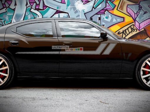 Upper Side Door Stripes Decal Graphic Vinyl Dodge Charger 2006-2010
