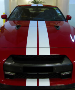 Set of Racing FULL Stripes Decal Sticker Graphic Compatible with Nissan GT-R R35 Nismo