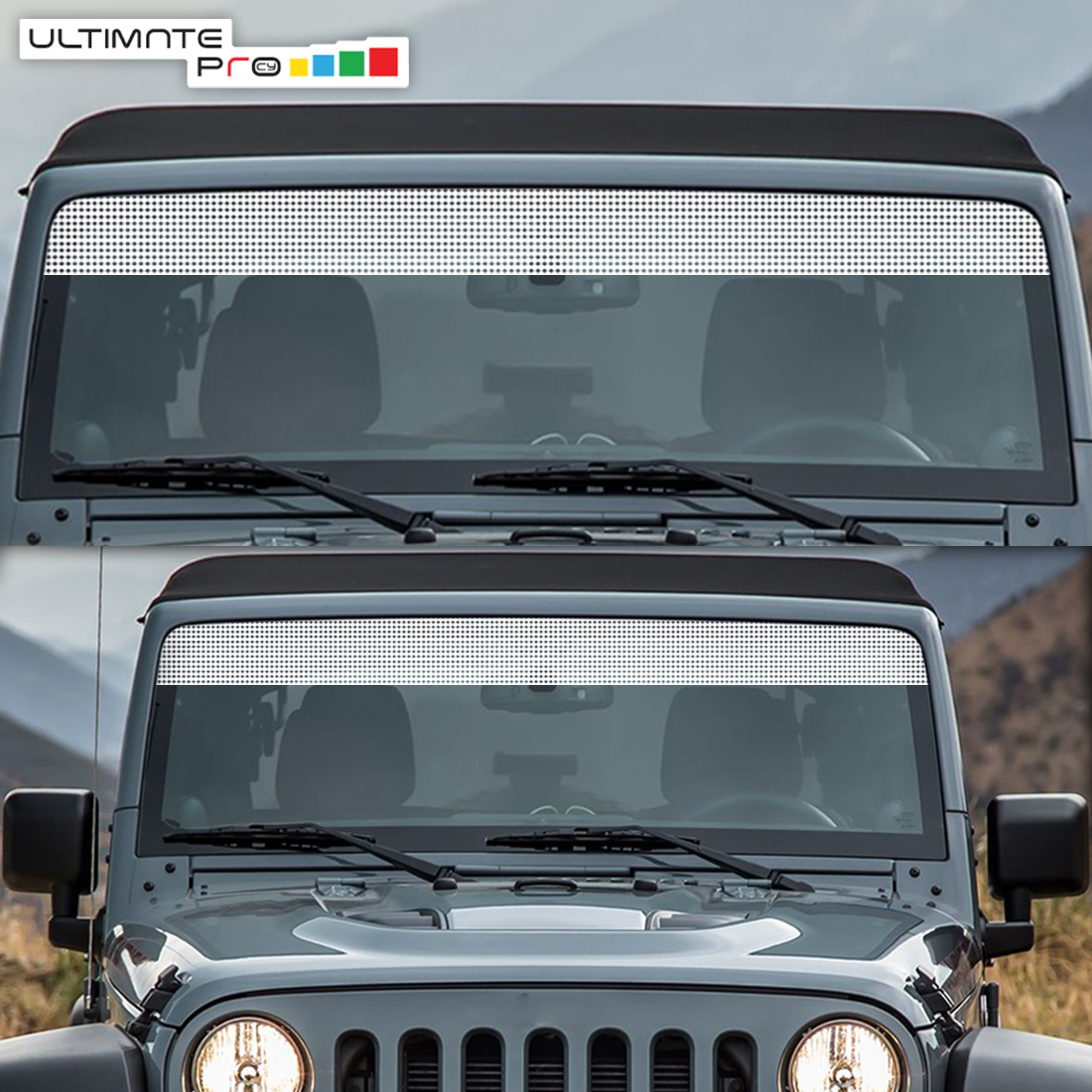 Windshield Banner Sun Visor Strip Vinyl Sticker Graphic Jeep Wrangler