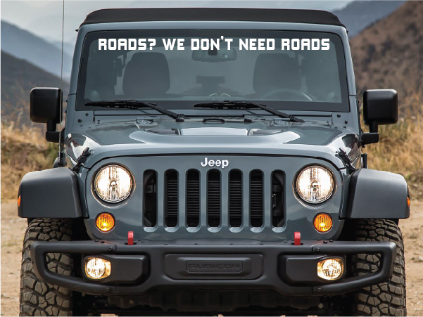 Windshield Banner Strip Decal Compatible With Jeep Wrangler Banner Sunproof Front Window Sun Visor Sticker
