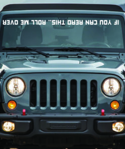 Windshield Banner Strip Decal Compatible with Jeep Wrangler Banner sunproof Front Window Sun Visor Sticker