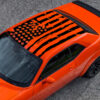Roof Banner American Flag Style Decal Compatible with Dodge Challenger US Flag Sticker Vinyl