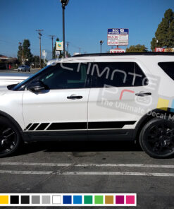 Decal Sticker Vinyl Lower Side Stripes Compatible with Ford Explorer 2011-2017