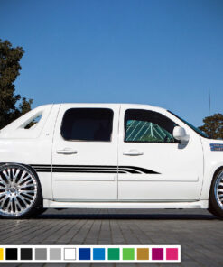 Sport 2x Stripes Vinyl Decal Sticker Graphic Compatible with Chevrolet Avalanche 2007-2013