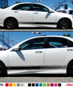 Racing Decal Sticker Vinyl Side Stripe Kit Compatible with Honda Accord 2013-2017