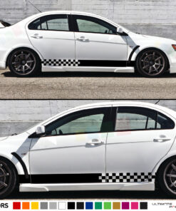Sport Decal Sticker Vinyl Side Racing Stripes Compatible with Mitsubishi Lancer Evolution 10 X GSR MR