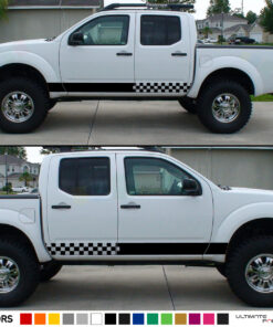 Racing Sticker Decal stripe kit Compatible with Nissan Navara 2008 - 2017 4x4 offroad