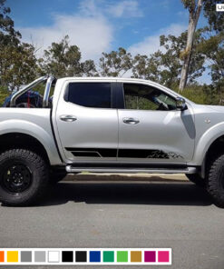 2x Decal Sticker Vinyl Side Mountain Stripes Compatible with Nissan Navara NP300 D23