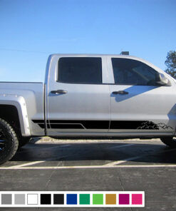 Decal Sticker Side Door Stripes for Chevrolet Silverado 2014-2017 18 Z71 4x4 Bed
