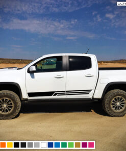 Sticker Vinyl Side Stripe Kit Compatible with Chevrolet Colorado 2012-2017