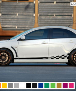 2x Sport Decal Sticker Vinyl Side Racing Stripes Compatible with Mitsubishi Lancer Evolution 10 X