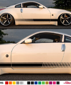 Sticker Vinyl Side Racing Stripes Compatible with Nissan 350 Z Fairlady Z 2002-2009