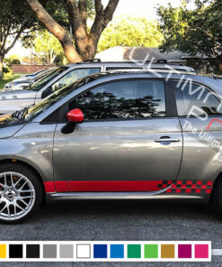 Side Stripes Decal 2x Sticker  Compatible with Fiat 500 Abarth Performance