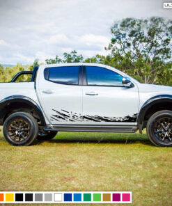 Sticker Side Stripes Compatible with Mitsubishi L200 2005-2017 Warrior Barbarian