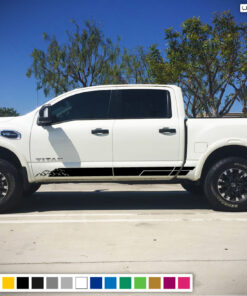 2x Decal Sticker Side Stripe Kit Compatible with Nissan Titan 2003-2017
