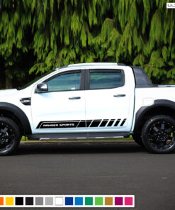 2x Decal Sticker Graphic Side Stripe Kit Compatible with Ford Ranger T6 2011-2017