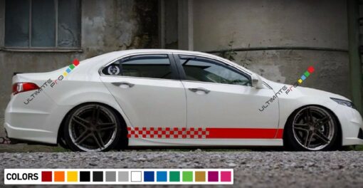 Decal Sticker Side Racing Stripe Kit Compatible with Honda Accord 2013-Present