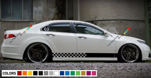 Decal Sticker Side Racing Stripe Kit Compatible with Honda Accord 2013-Present