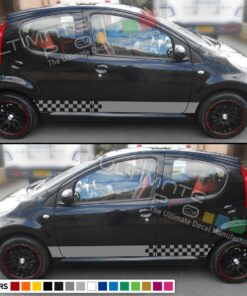 Decal Vinyl Side Racing Stripes Compatible with Peugeot 107 2005-2014