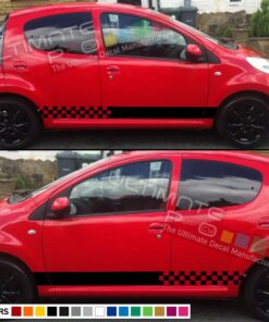 Decal Vinyl Side Racing Stripes Compatible with Peugeot 107 2005-2014