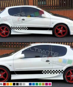 Decal Sticker Side Racing Stripes Compatible with Peugeot 206 GTi RC 1998–Present