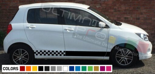 Decal Sticker Side Racing Stripes Compatible with Suzuki Celerio 2008-Present